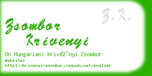 zsombor krivenyi business card